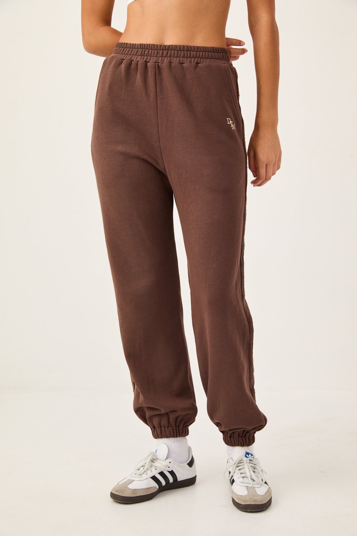 Dark chocolate sweatpants deals